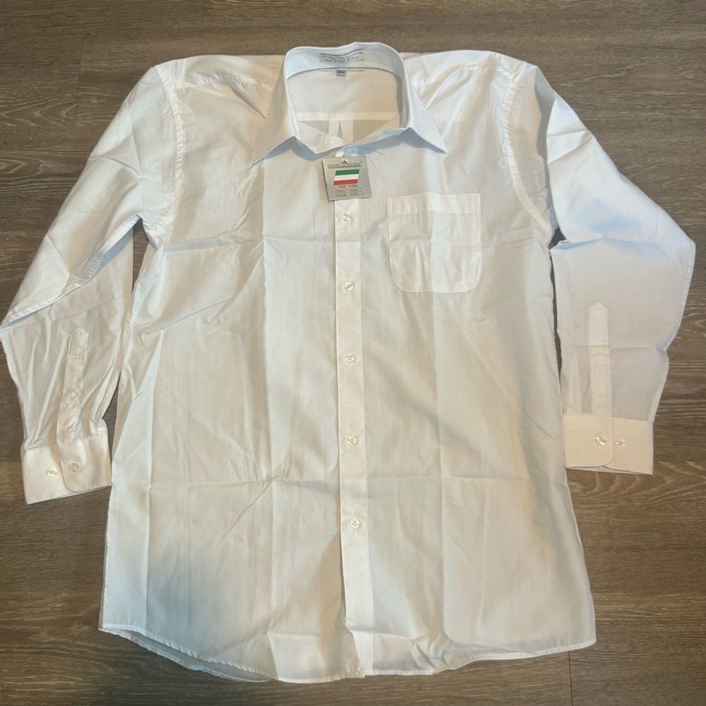 Daniel Ellissa Men's Clergy Shirt White with White Tab Sizes 15.5 - 32-33